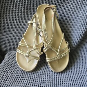 Maurices Gold Strappy Sandals